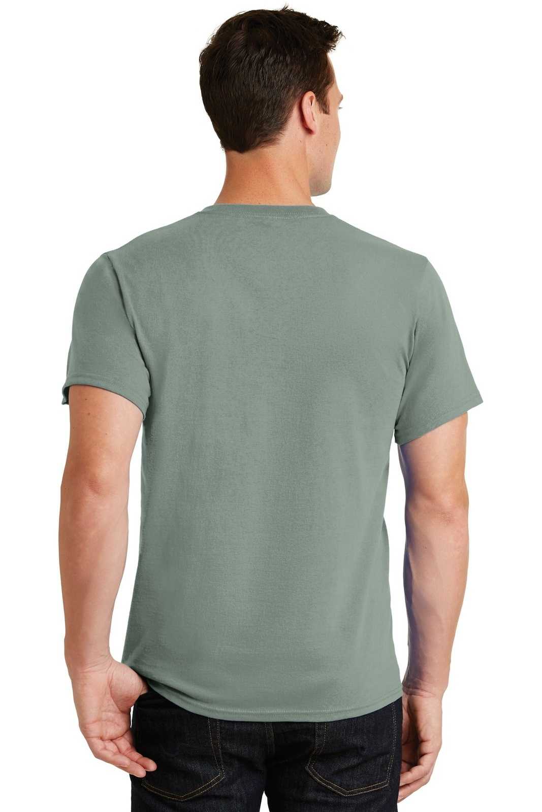 Port &amp; Company PC61 Essential Tee - Stonewashed Green - HIT a Double - 2