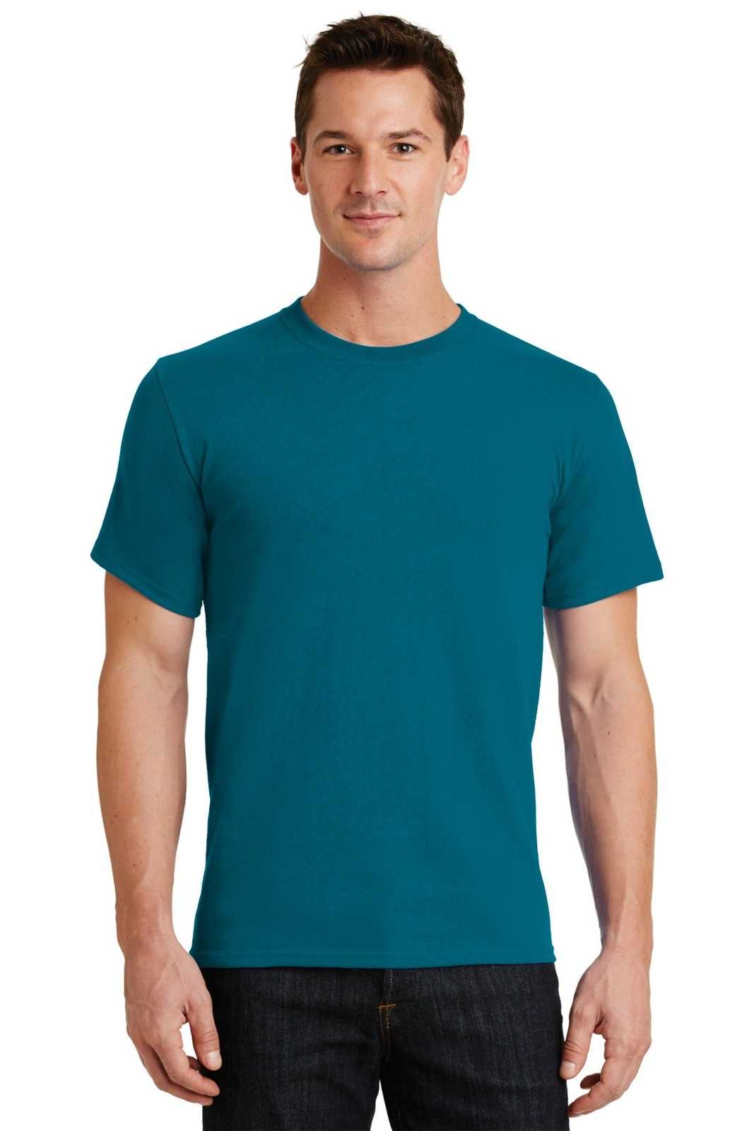 Port &amp; Company PC61 Essential Tee - Teal - HIT a Double - 1