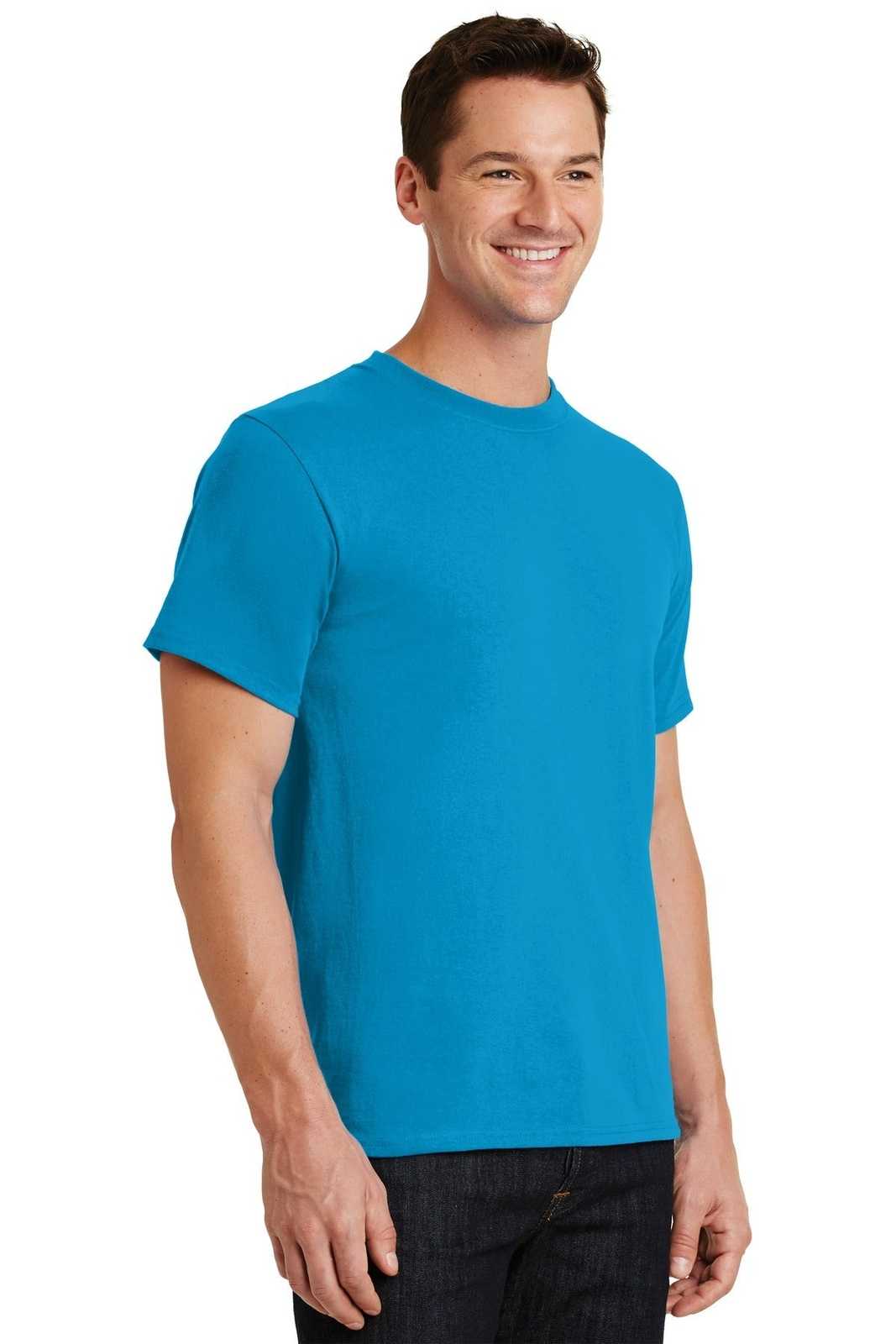 Port &amp; Company PC61 Essential Tee - Turquoise - HIT a Double - 4