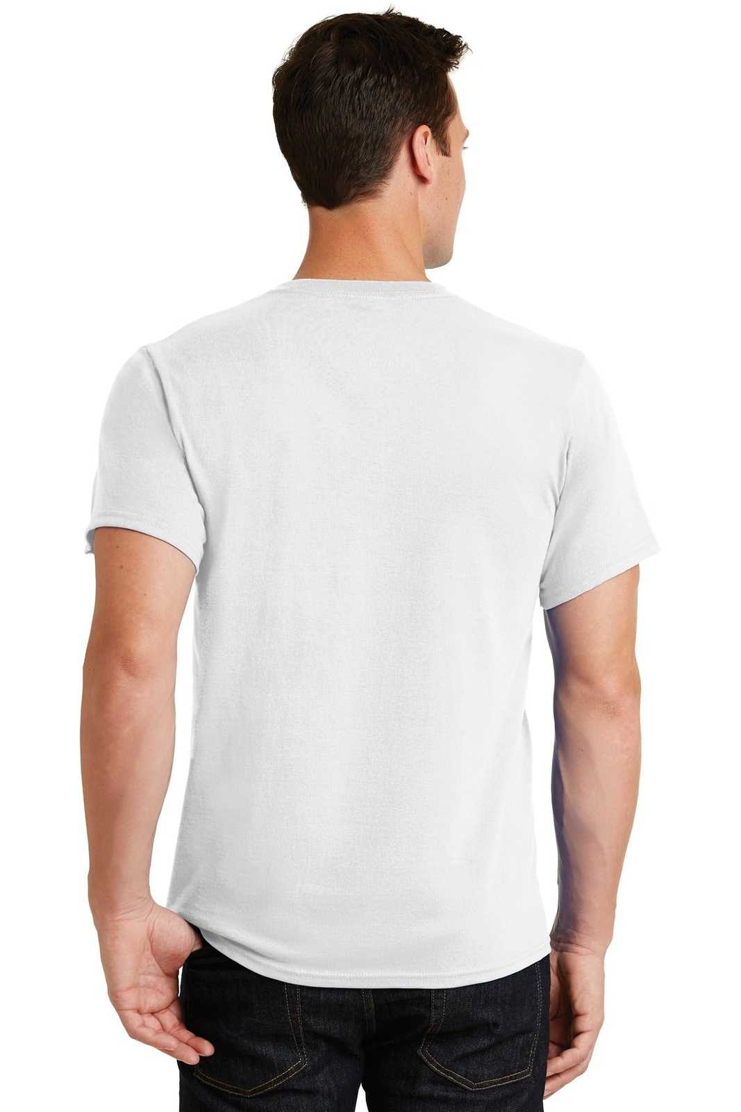 Port &amp; Company PC61 Essential Tee - White - HIT a Double - 2