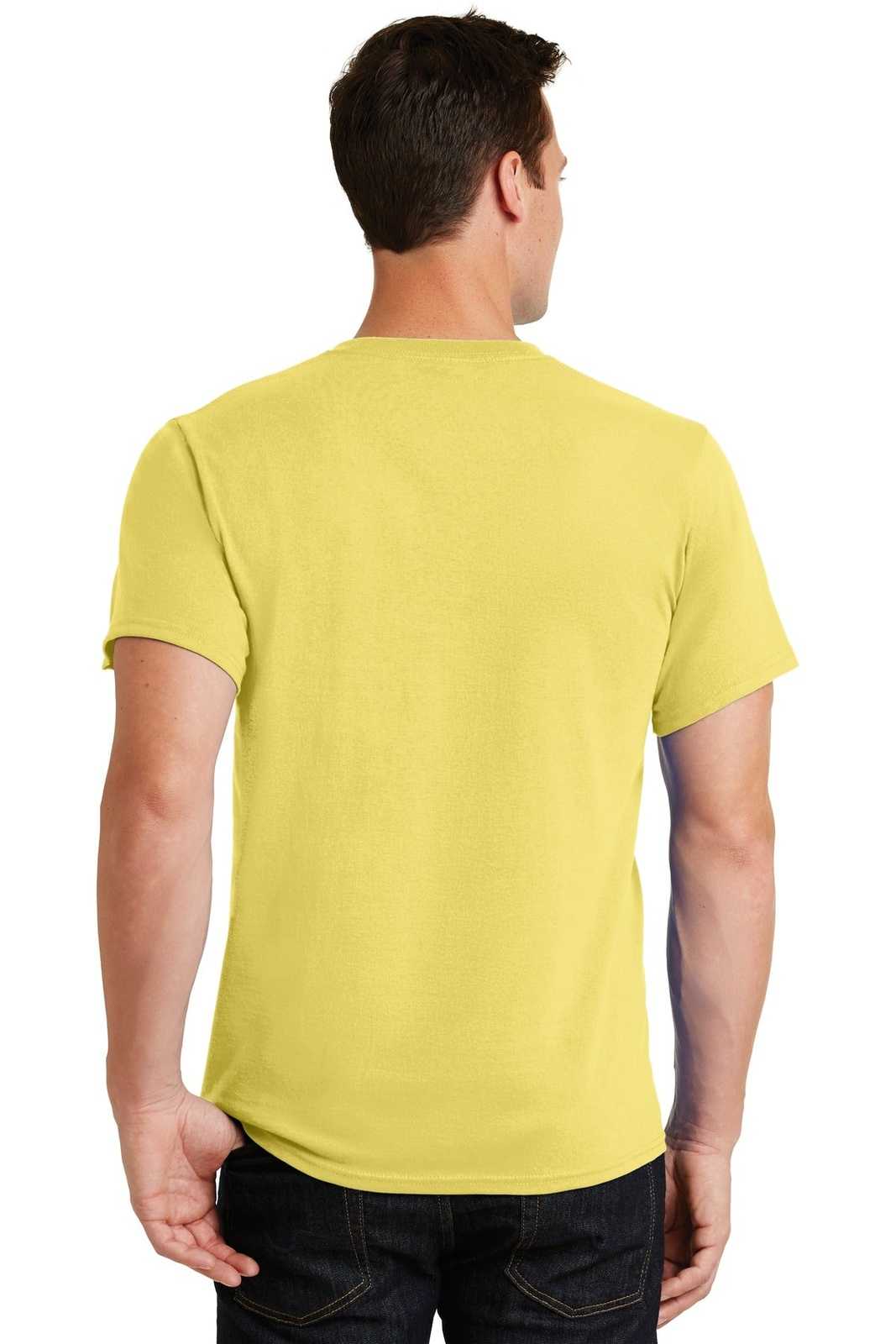 Port & Company PC61 Essential Tee - Yellow - HIT a Double - 1