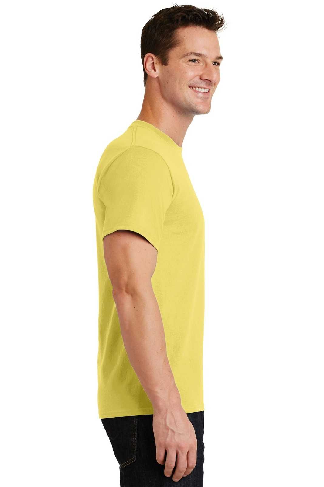 Port &amp; Company PC61 Essential Tee - Yellow - HIT a Double - 3
