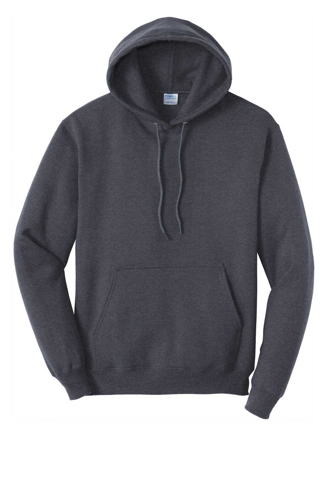 Port &amp; Company PC78HT Tall Core Fleece Pullover Hooded Sweatshirt - Heather Navy - HIT a Double - 5