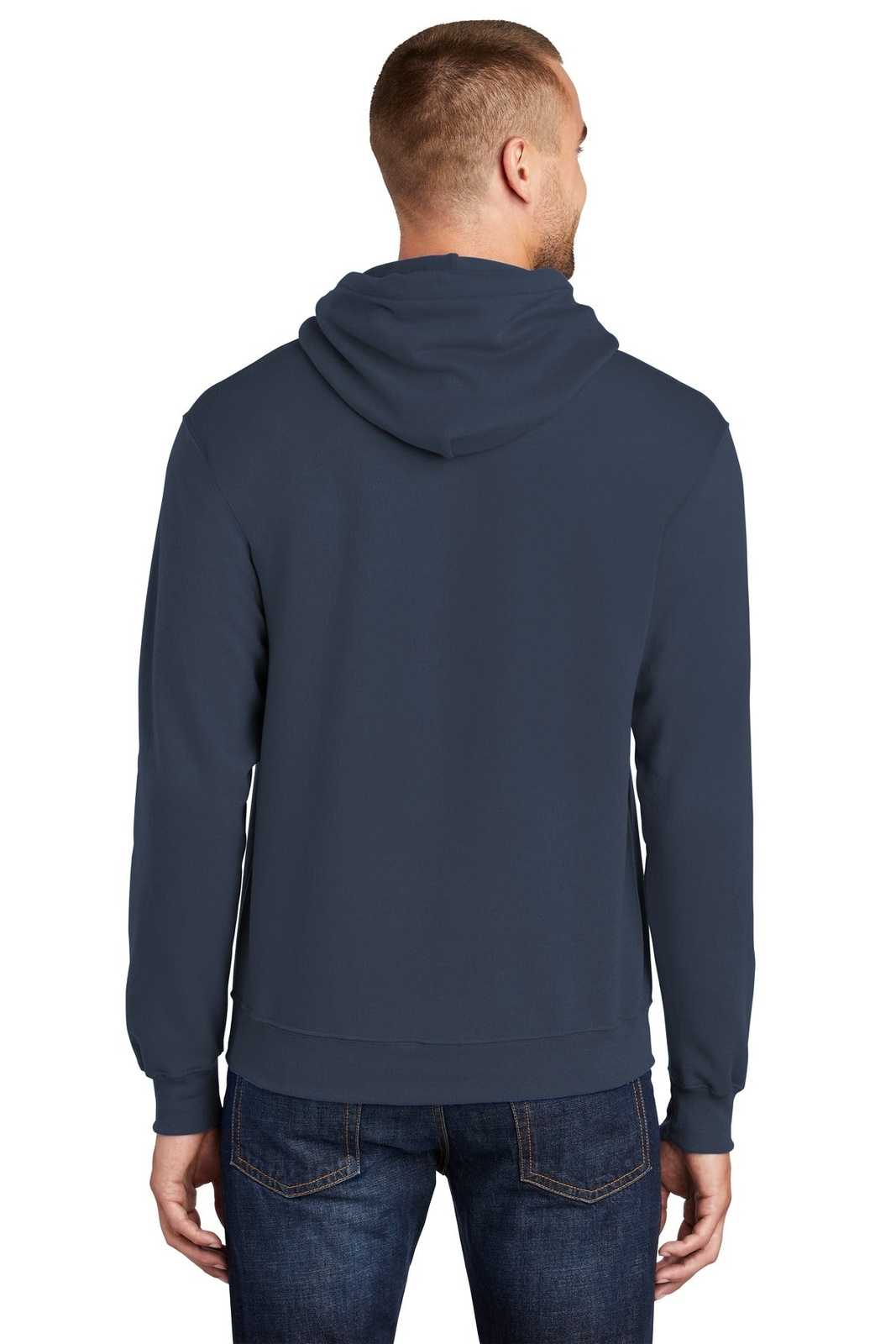 Port &amp; Company PC78HT Tall Core Fleece Pullover Hooded Sweatshirt - Navy - HIT a Double - 2