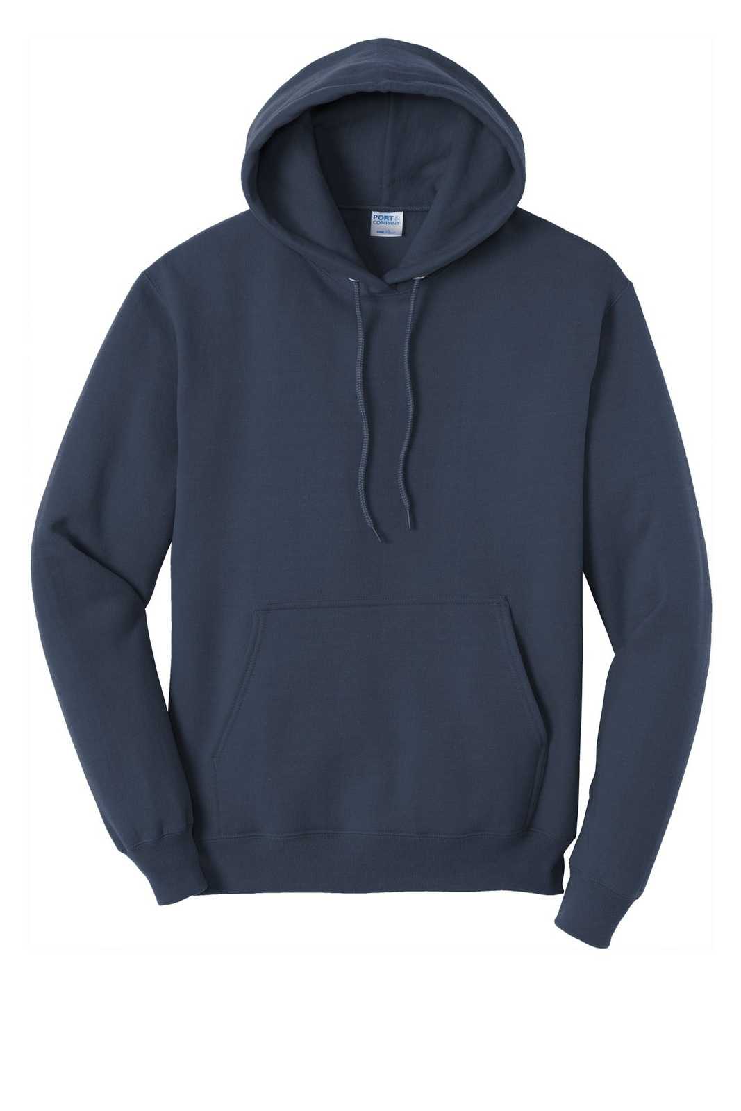 Port &amp; Company PC78HT Tall Core Fleece Pullover Hooded Sweatshirt - Navy - HIT a Double - 5