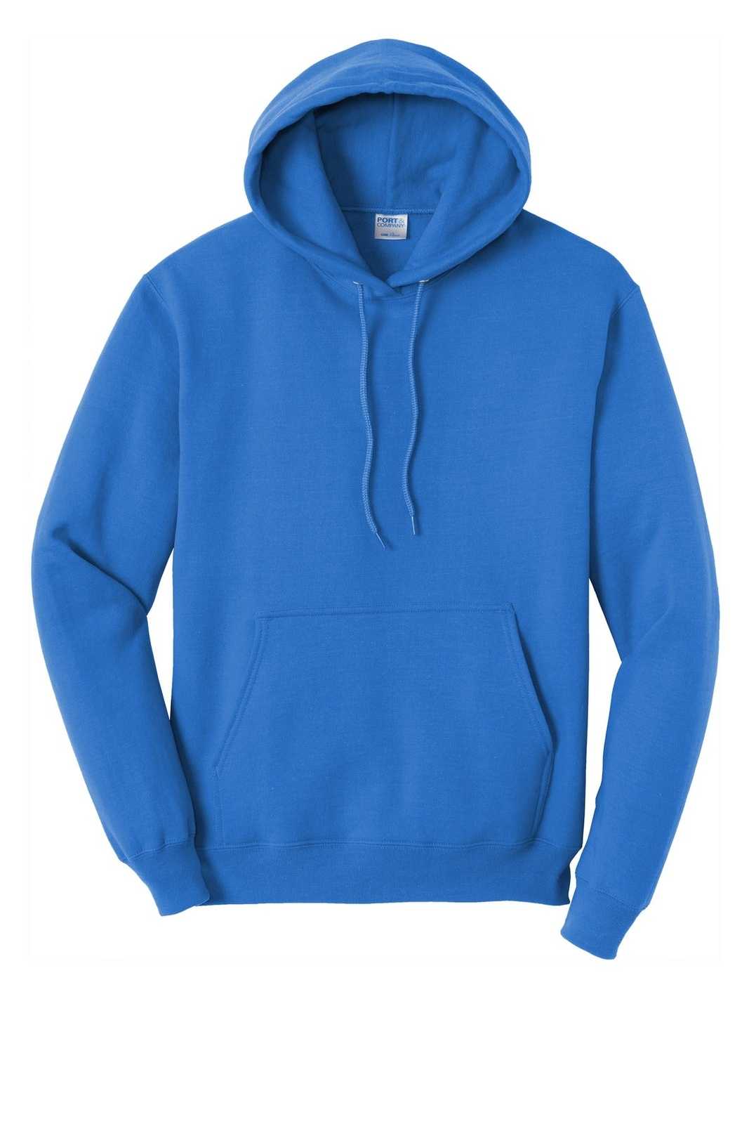 Port &amp; Company PC78HT Tall Core Fleece Pullover Hooded Sweatshirt - Royal - HIT a Double - 5