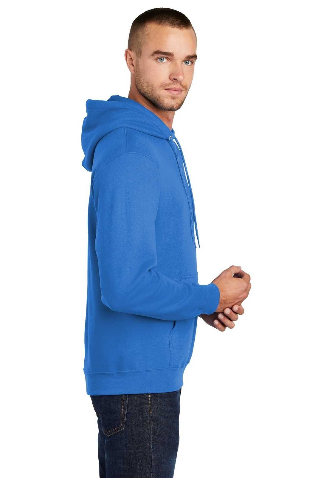 Port &amp; Company PC78HT Tall Core Fleece Pullover Hooded Sweatshirt - Royal - HIT a Double - 3