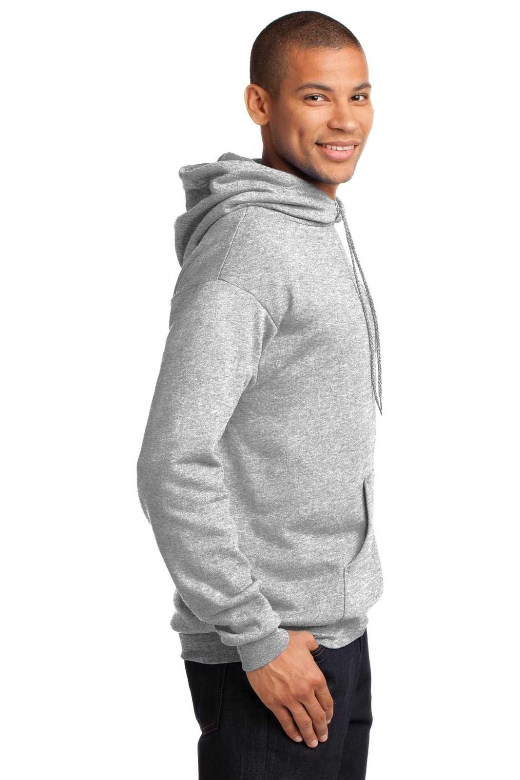 Port &amp; Company PC78H Core Fleece Pullover Hooded Sweatshirt - Ash - HIT a Double - 3