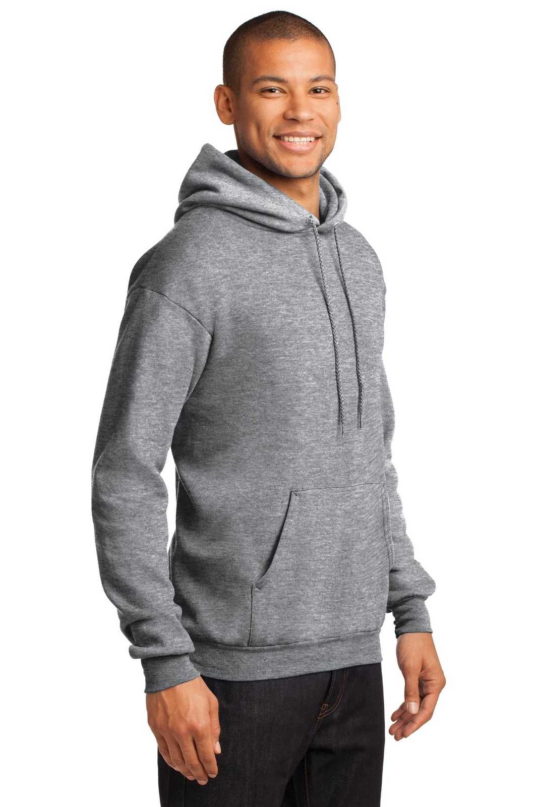 Port &amp; Company PC78H Core Fleece Pullover Hooded Sweatshirt - Athletic Heather - HIT a Double - 4