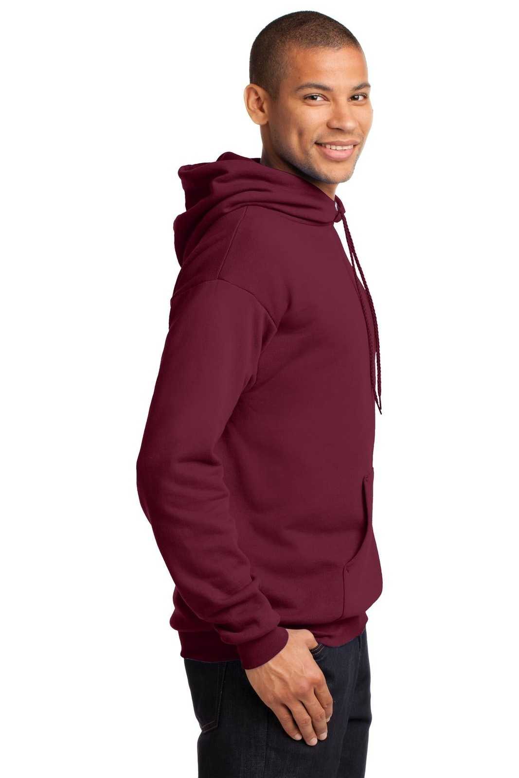 Port &amp; Company PC78H Core Fleece Pullover Hooded Sweatshirt - Cardinal - HIT a Double - 3