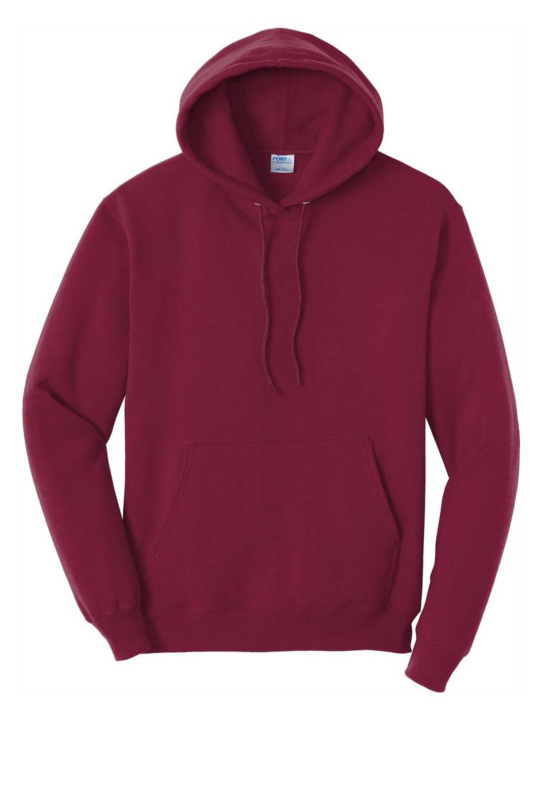 Port &amp; Company PC78H Core Fleece Pullover Hooded Sweatshirt - Cardinal - HIT a Double - 5