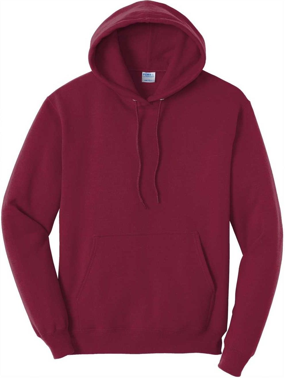 Port &amp; Company PC78H Core Fleece Pullover Hooded Sweatshirt - Cardinal - HIT a Double - 5