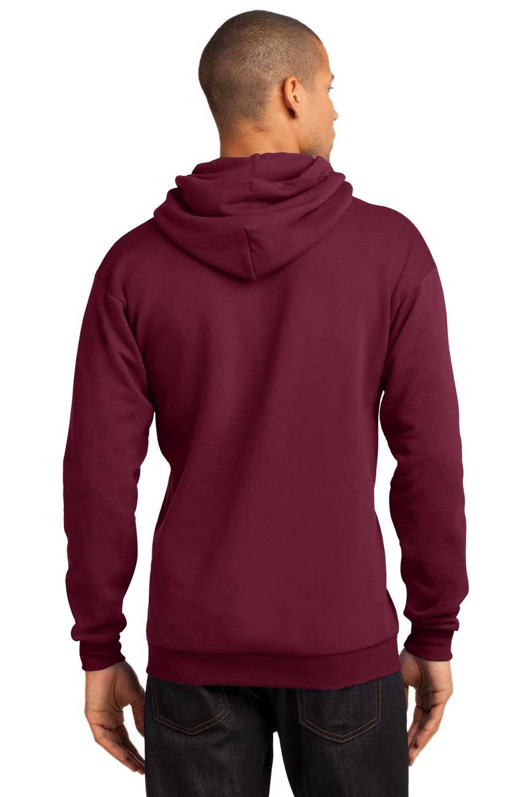 Port &amp; Company PC78H Core Fleece Pullover Hooded Sweatshirt - Cardinal - HIT a Double - 2