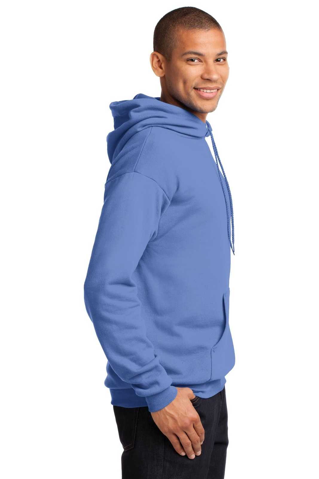 Port &amp; Company PC78H Core Fleece Pullover Hooded Sweatshirt - Carolina Blue - HIT a Double - 3