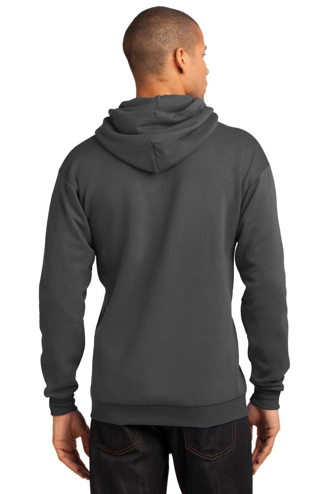 Port &amp; Company PC78H Core Fleece Pullover Hooded Sweatshirt - Charcoal - HIT a Double - 2