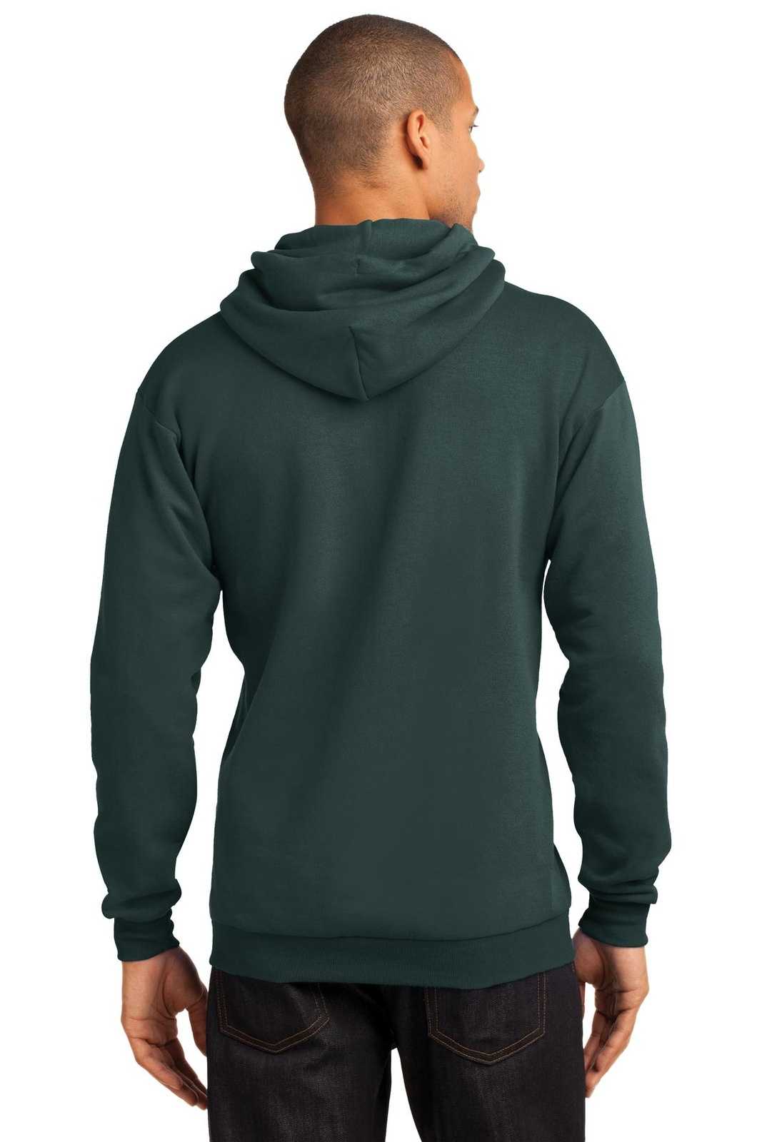 Port &amp; Company PC78H Core Fleece Pullover Hooded Sweatshirt - Dark Green - HIT a Double - 2