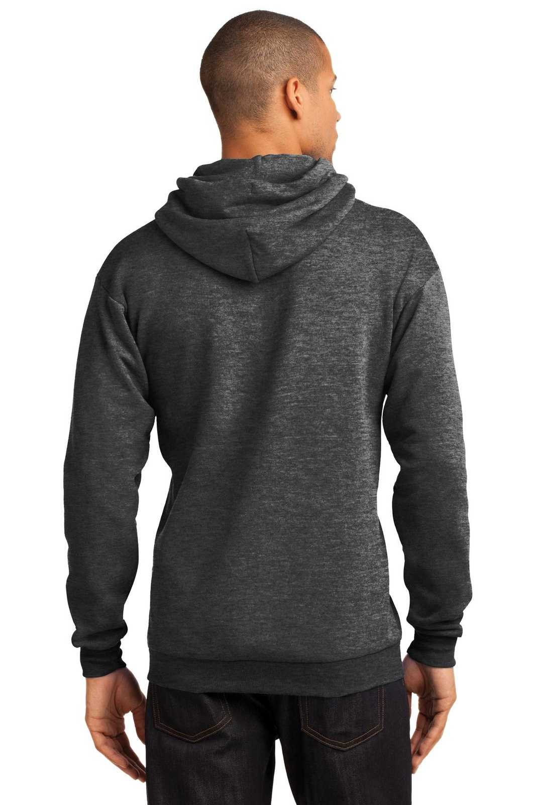 Port & Company PC78H Core Fleece Pullover Hooded Sweatshirt - Dark Heather Gray - HIT a Double - 1