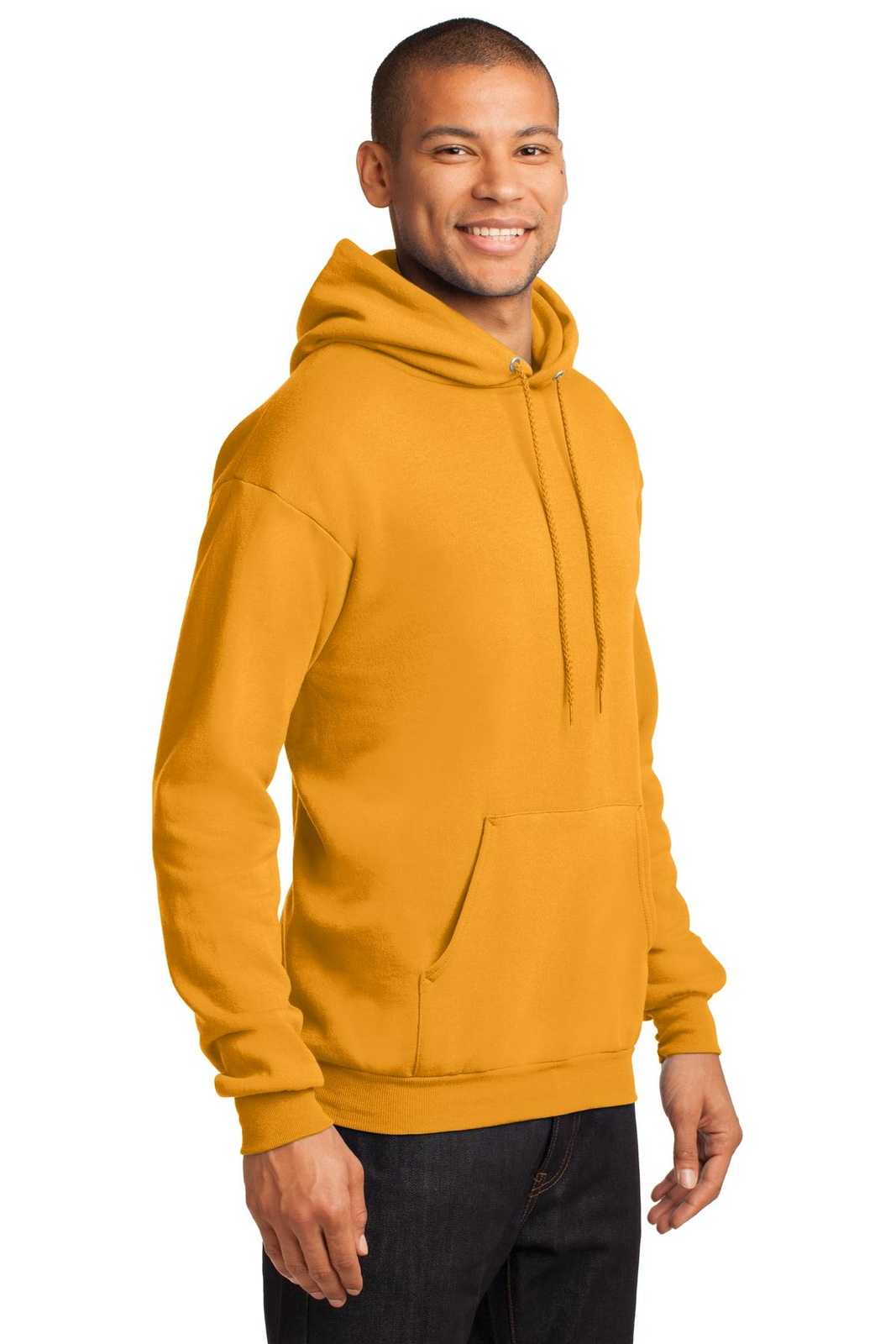 Port &amp; Company PC78H Core Fleece Pullover Hooded Sweatshirt - Gold - HIT a Double - 4