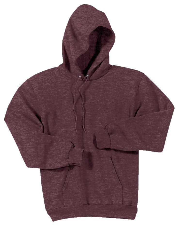 Port &amp; Company PC78H Core Fleece Pullover Hooded Sweatshirt - Heather Athletic Maroon - HIT a Double - 5