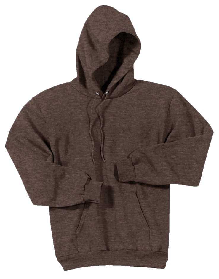Port &amp; Company PC78H Core Fleece Pullover Hooded Sweatshirt - Heather Dark Chocolate Brown - HIT a Double - 5