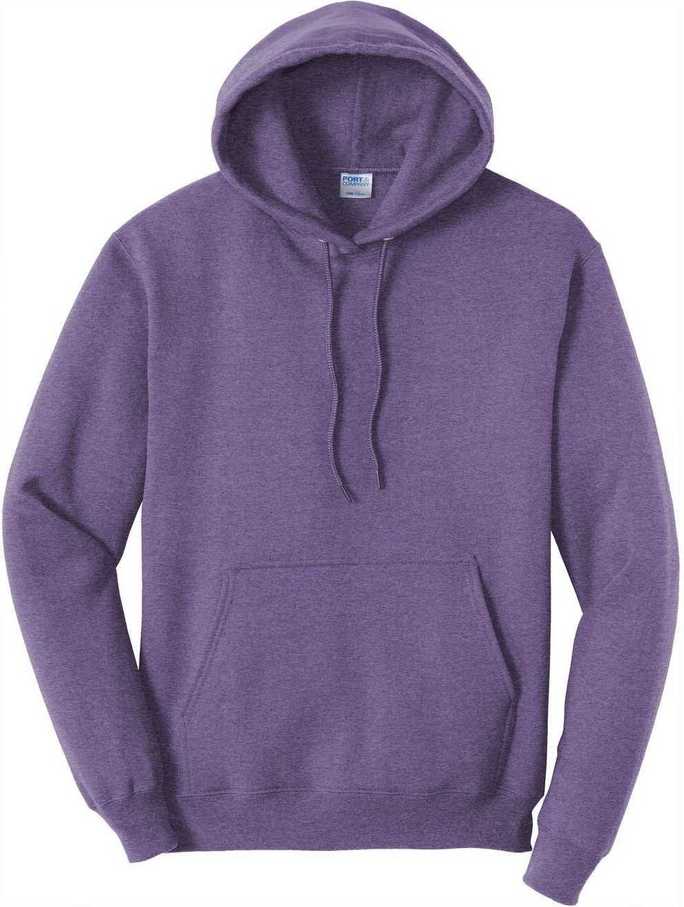 Port &amp; Company PC78H Core Fleece Pullover Hooded Sweatshirt - Heather Purple - HIT a Double - 5