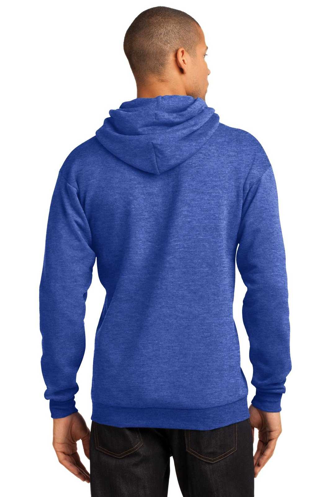 Port &amp; Company PC78H Core Fleece Pullover Hooded Sweatshirt - Heather Royal - HIT a Double - 2