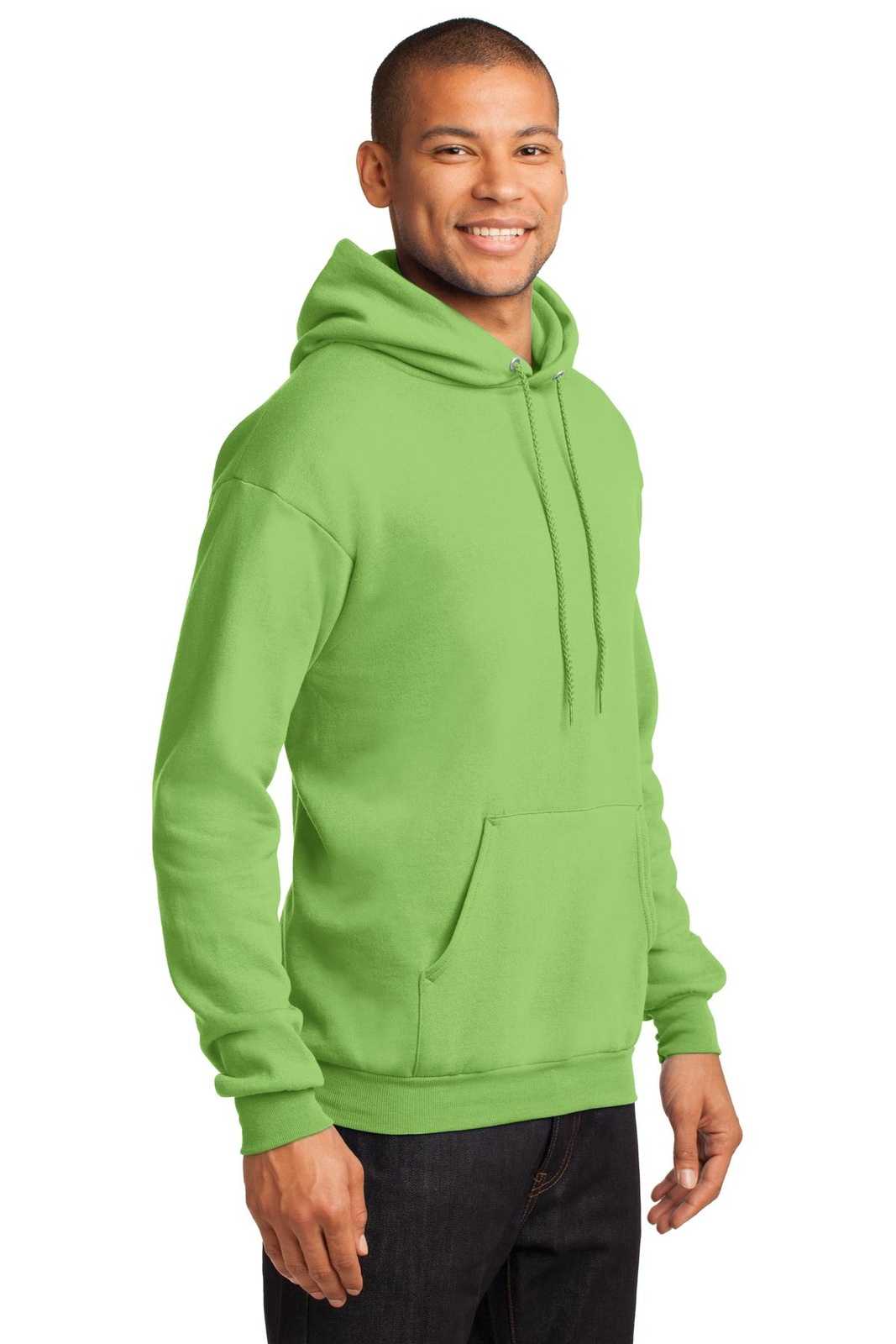 Port &amp; Company PC78H Core Fleece Pullover Hooded Sweatshirt - Lime - HIT a Double - 4