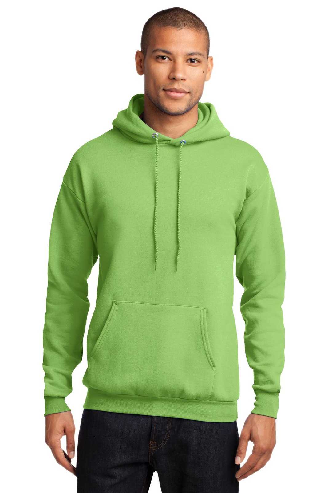 Port &amp; Company PC78H Core Fleece Pullover Hooded Sweatshirt - Lime - HIT a Double - 1