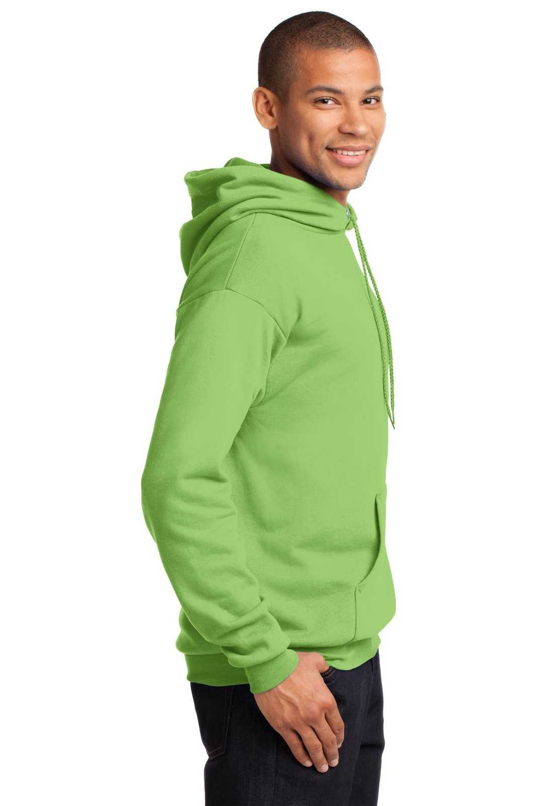 Port &amp; Company PC78H Core Fleece Pullover Hooded Sweatshirt - Lime - HIT a Double - 3