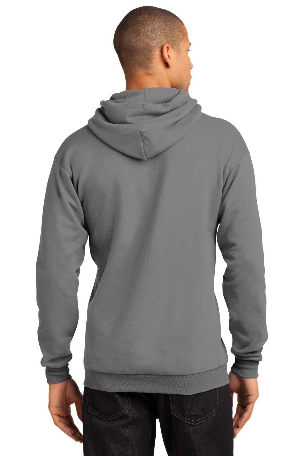 Port &amp; Company PC78H Core Fleece Pullover Hooded Sweatshirt - Medium Gray - HIT a Double - 2