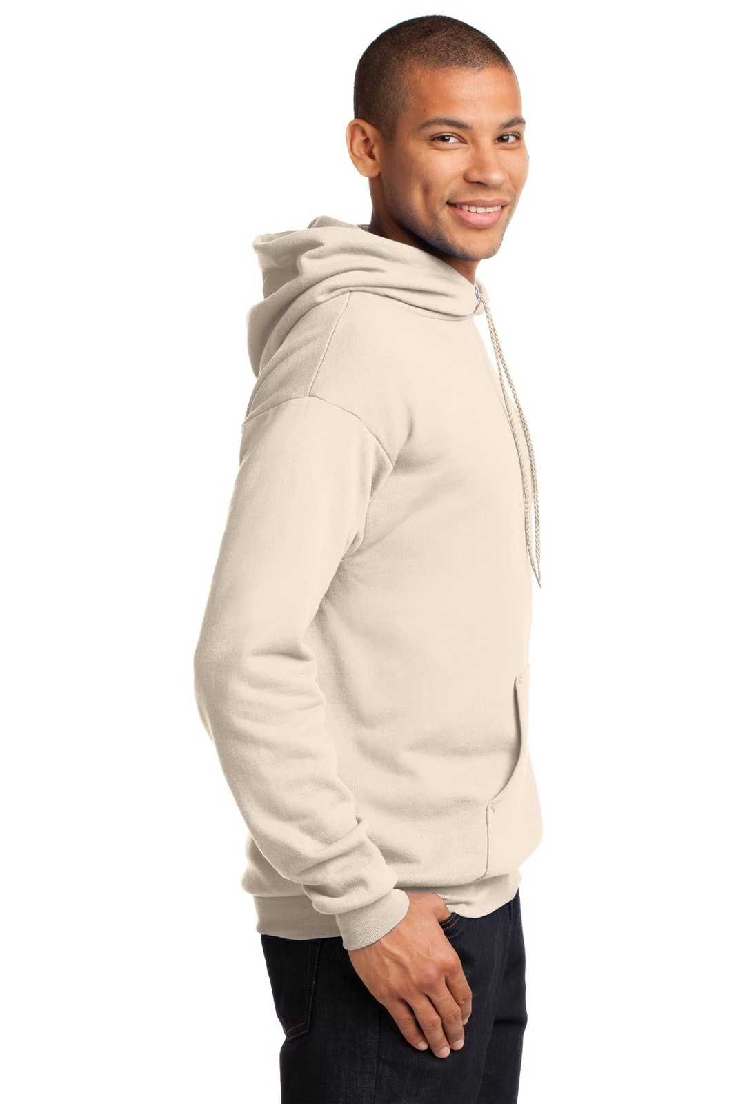 Port &amp; Company PC78H Core Fleece Pullover Hooded Sweatshirt - Natural - HIT a Double - 3
