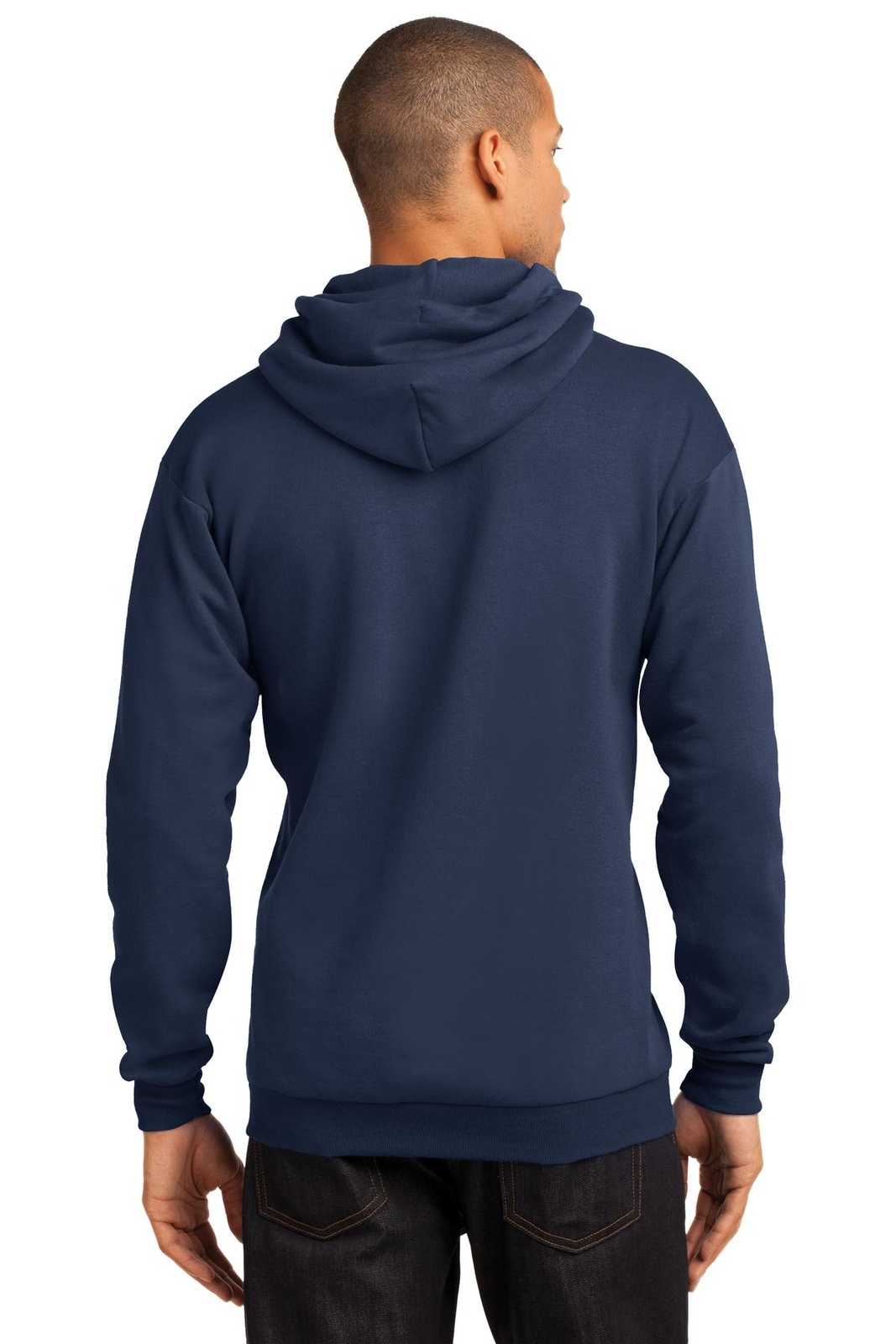 Port &amp; Company PC78H Core Fleece Pullover Hooded Sweatshirt - Navy - HIT a Double - 2