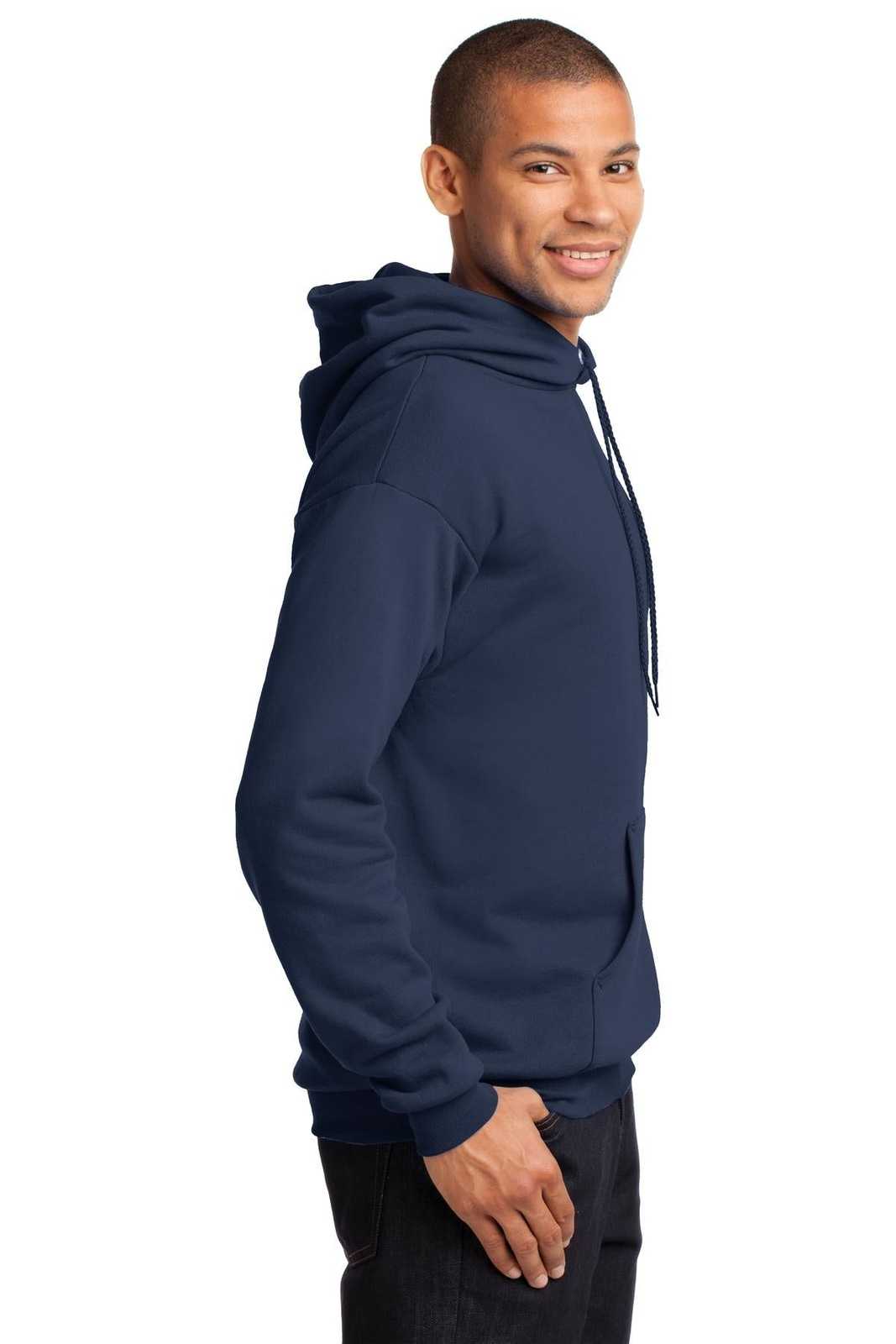 Port &amp; Company PC78H Core Fleece Pullover Hooded Sweatshirt - Navy - HIT a Double - 3