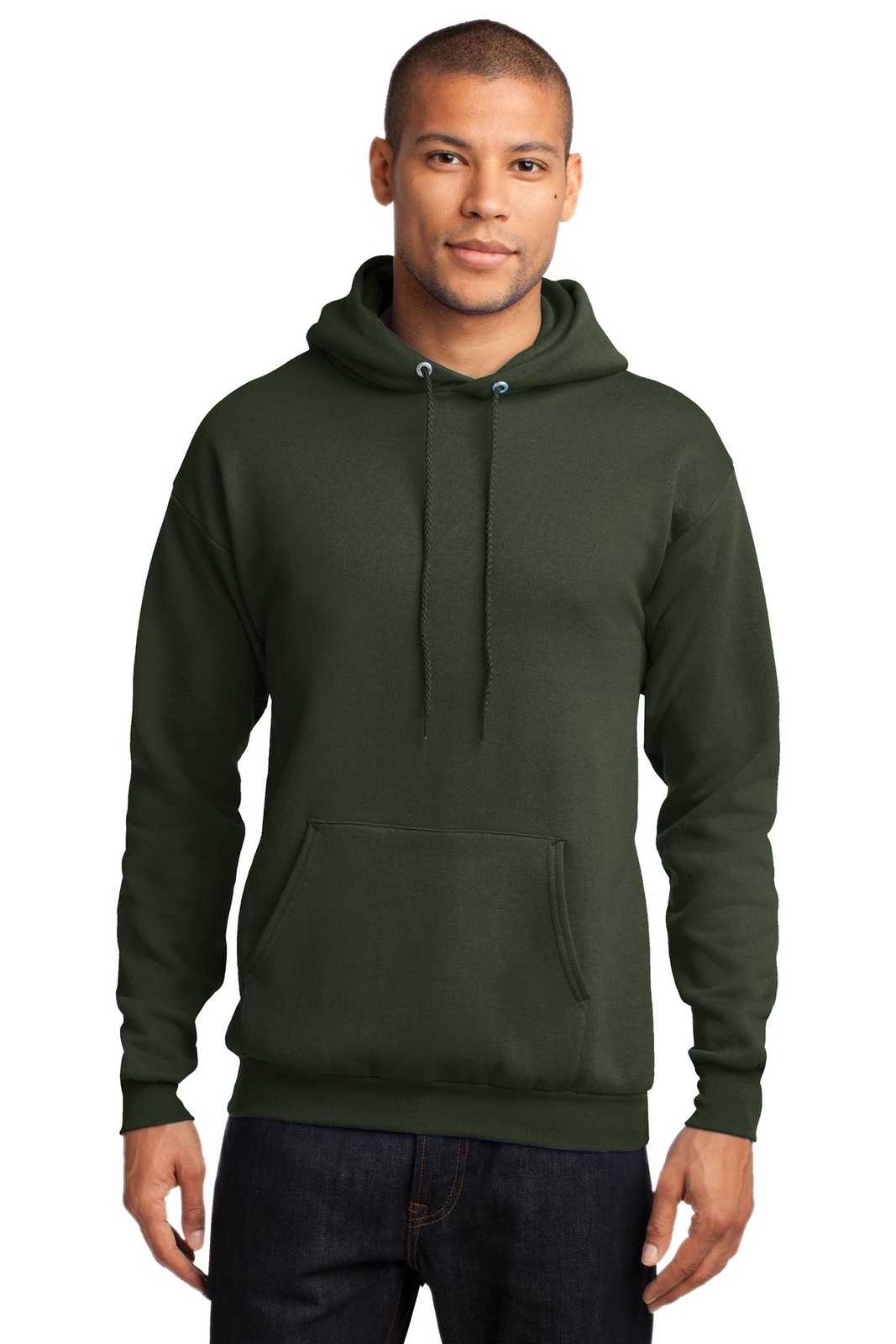Port &amp; Company PC78H Core Fleece Pullover Hooded Sweatshirt - Olive - HIT a Double - 1