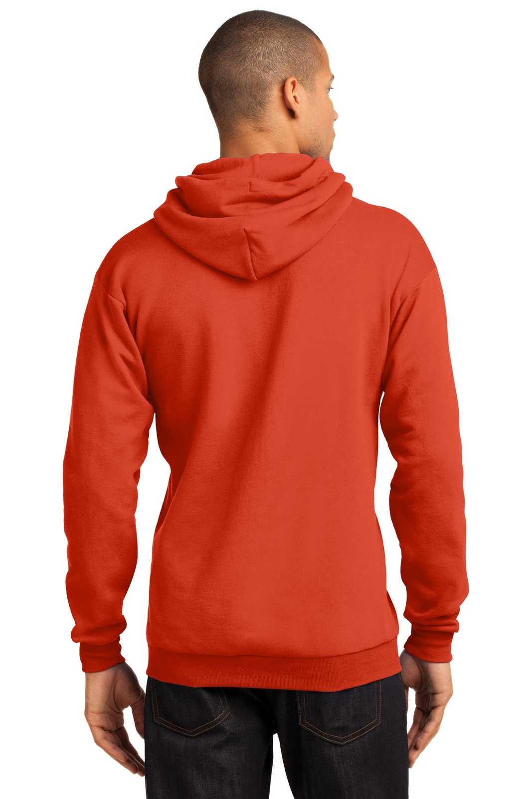 Port &amp; Company PC78H Core Fleece Pullover Hooded Sweatshirt - Orange - HIT a Double - 2