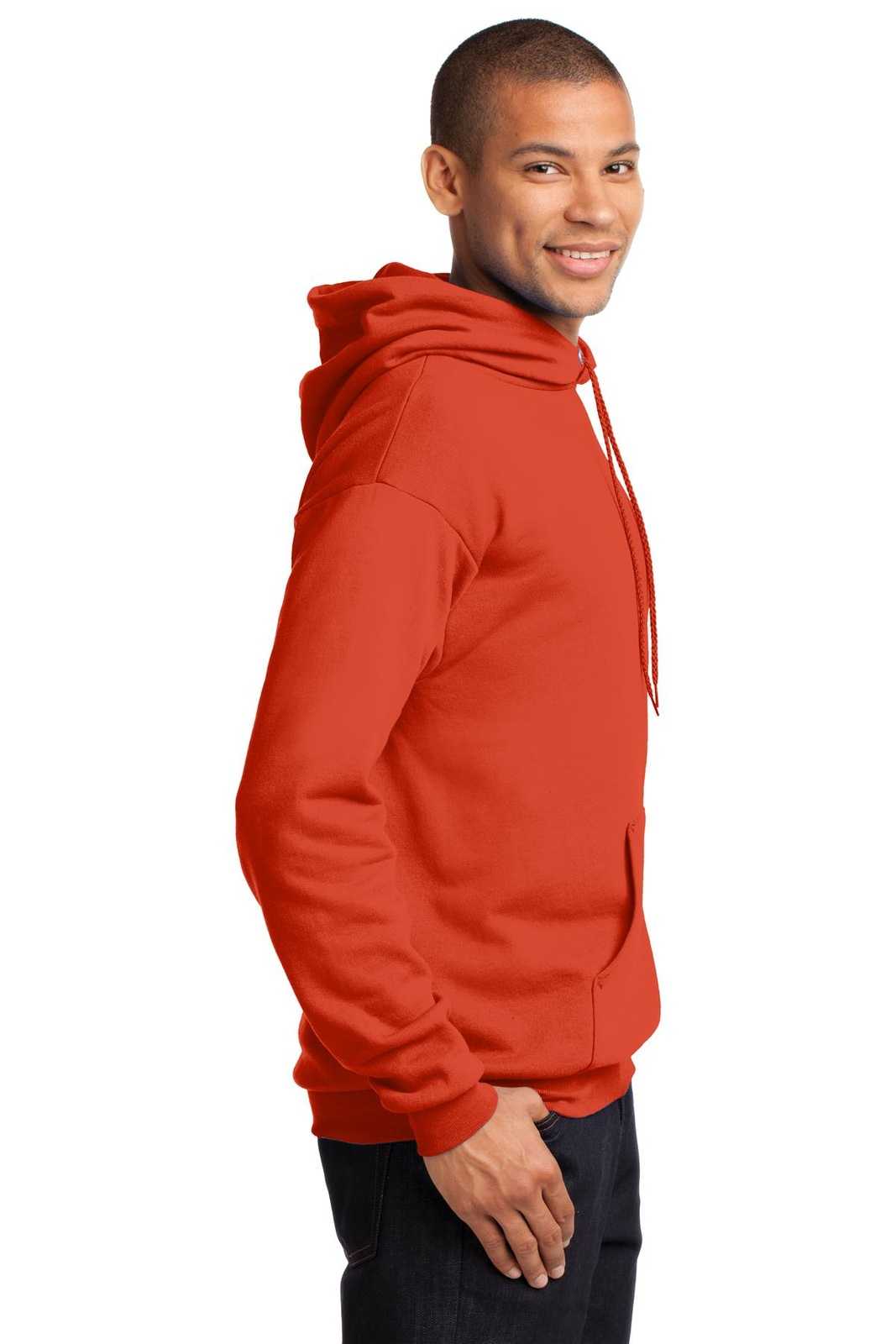 Port &amp; Company PC78H Core Fleece Pullover Hooded Sweatshirt - Orange - HIT a Double - 3