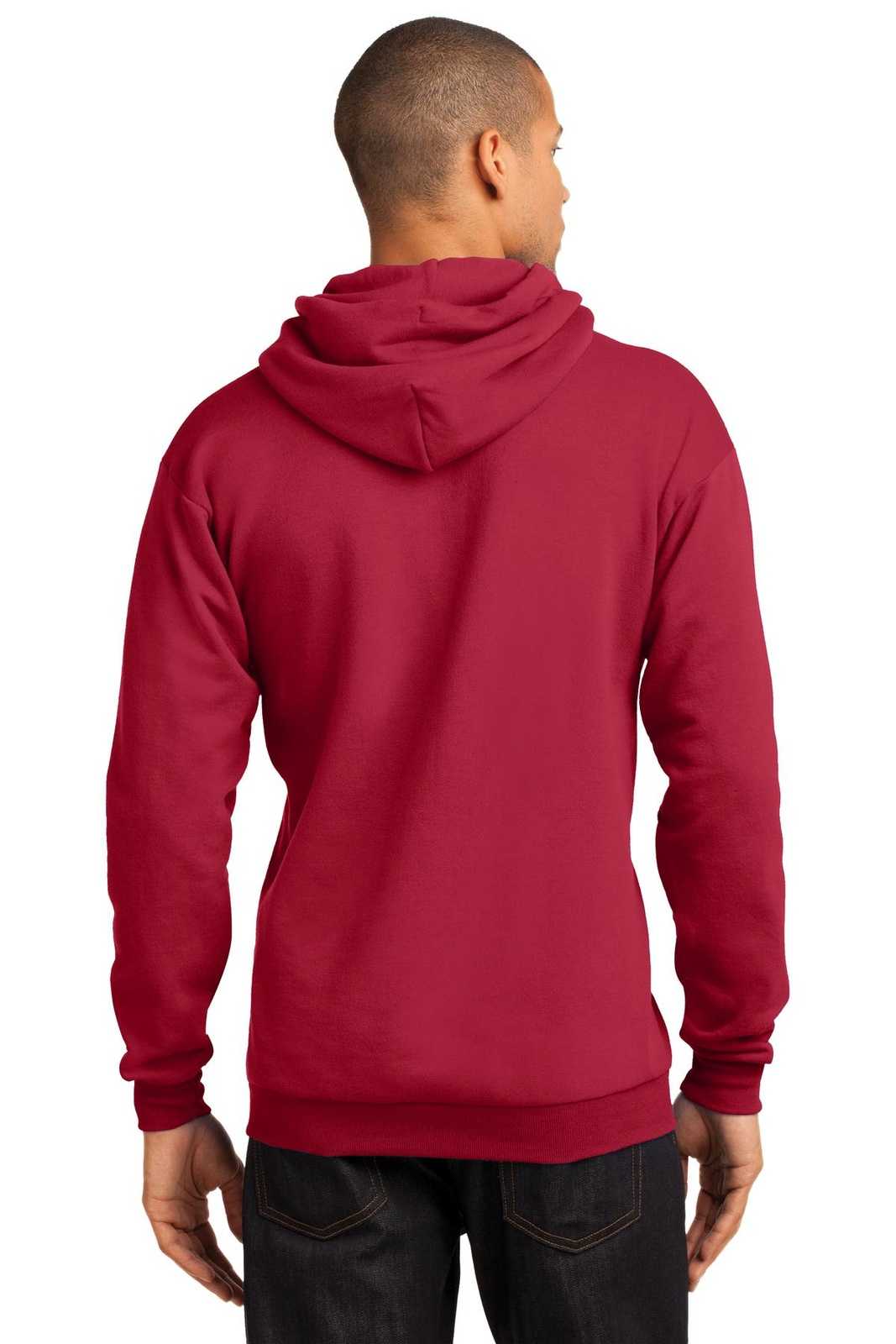 Port &amp; Company PC78H Core Fleece Pullover Hooded Sweatshirt - Red - HIT a Double - 2
