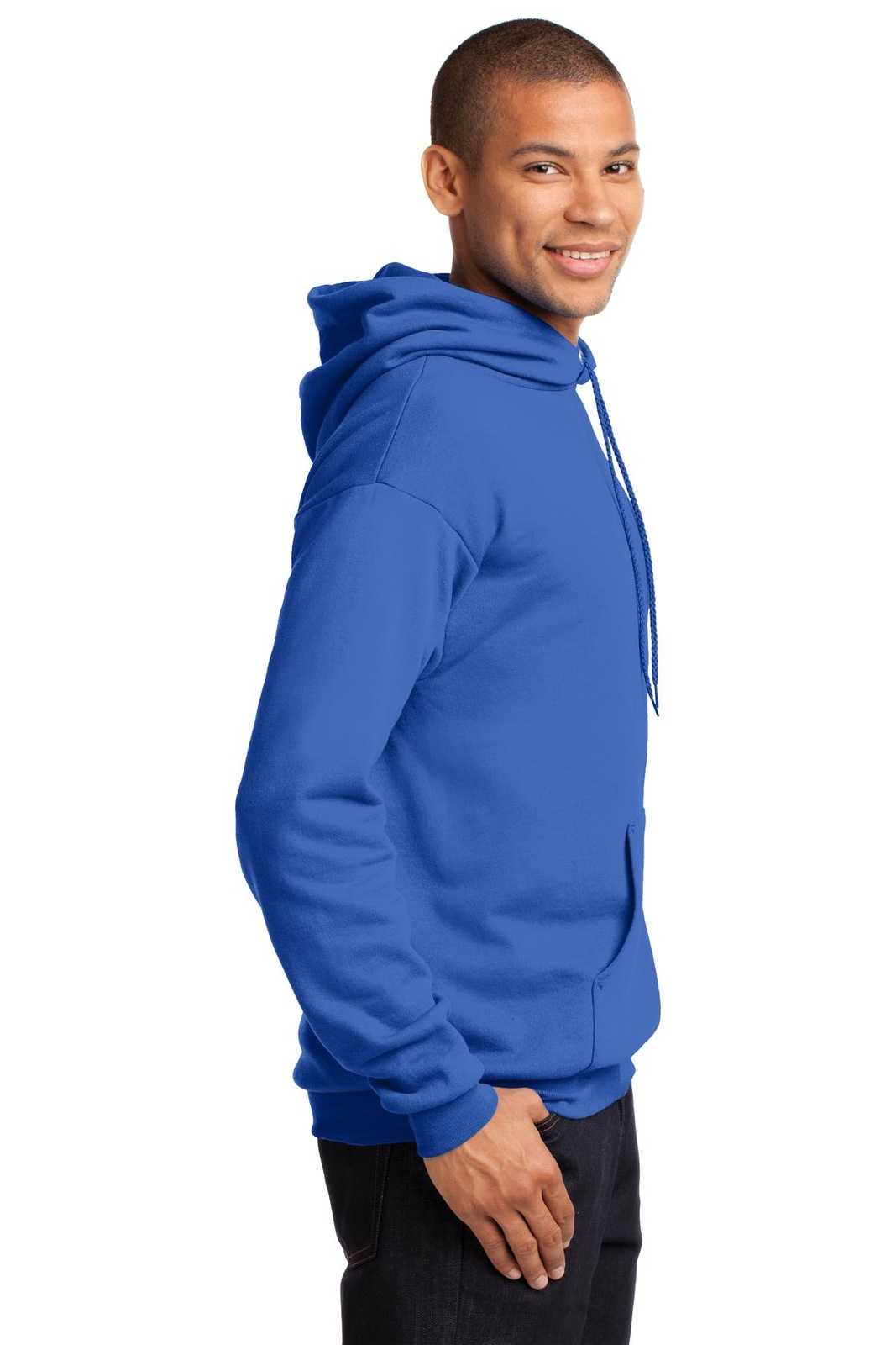 Port &amp; Company PC78H Core Fleece Pullover Hooded Sweatshirt - Royal - HIT a Double - 3
