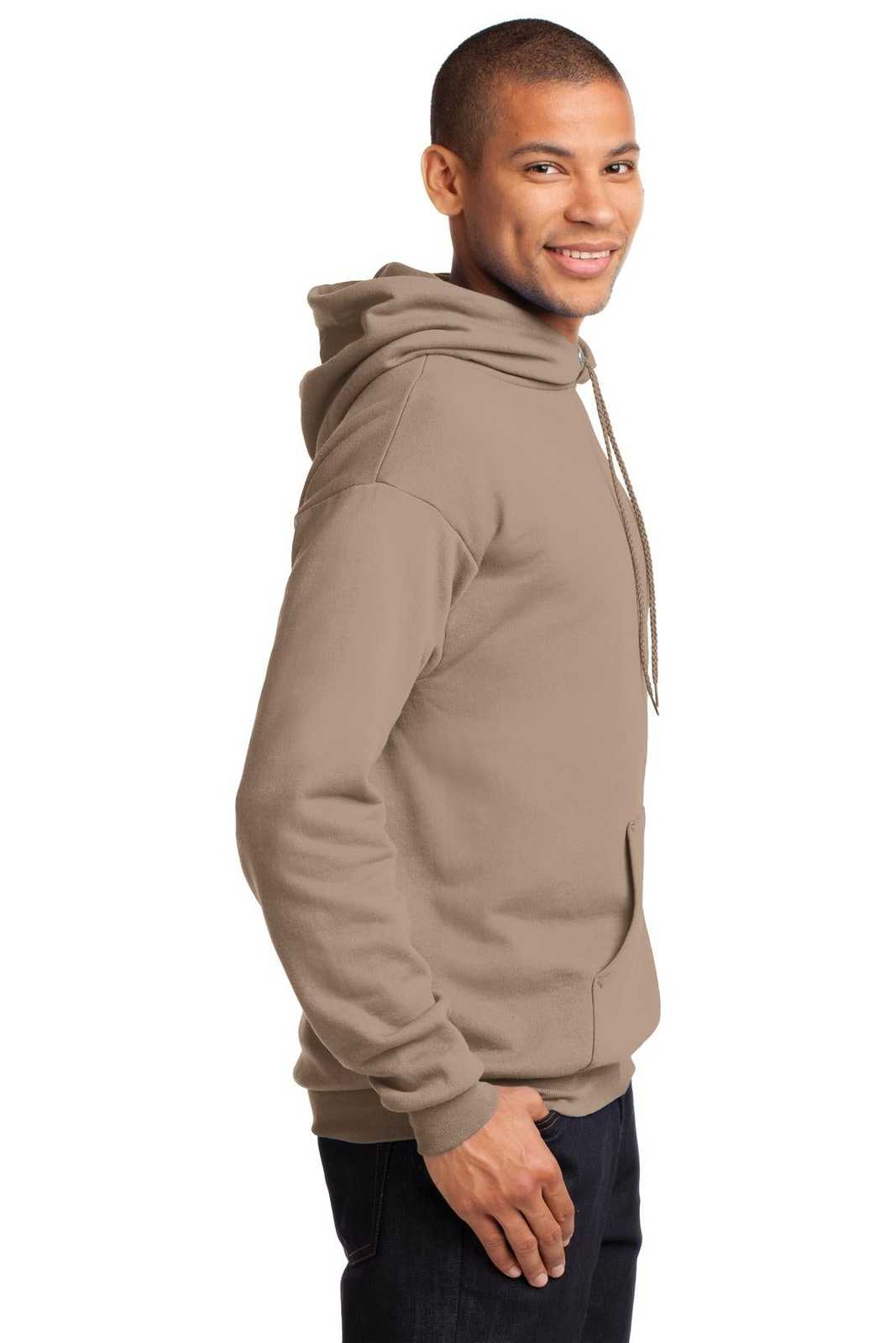 Port &amp; Company PC78H Core Fleece Pullover Hooded Sweatshirt - Sand - HIT a Double - 3