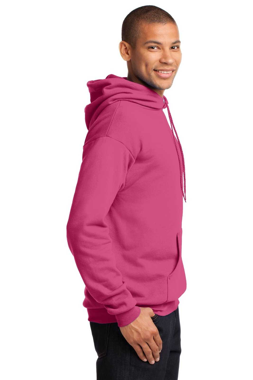 Port &amp; Company PC78H Core Fleece Pullover Hooded Sweatshirt - Sangria - HIT a Double - 3