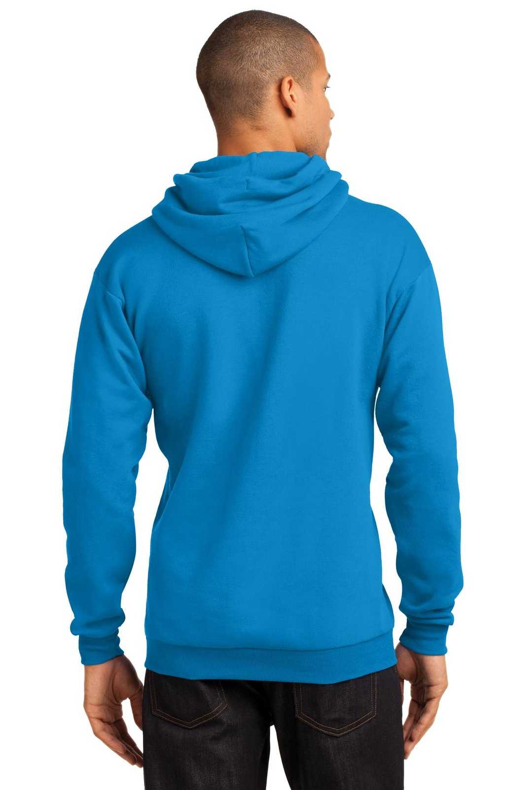 Port &amp; Company PC78H Core Fleece Pullover Hooded Sweatshirt - Sapphire - HIT a Double - 2