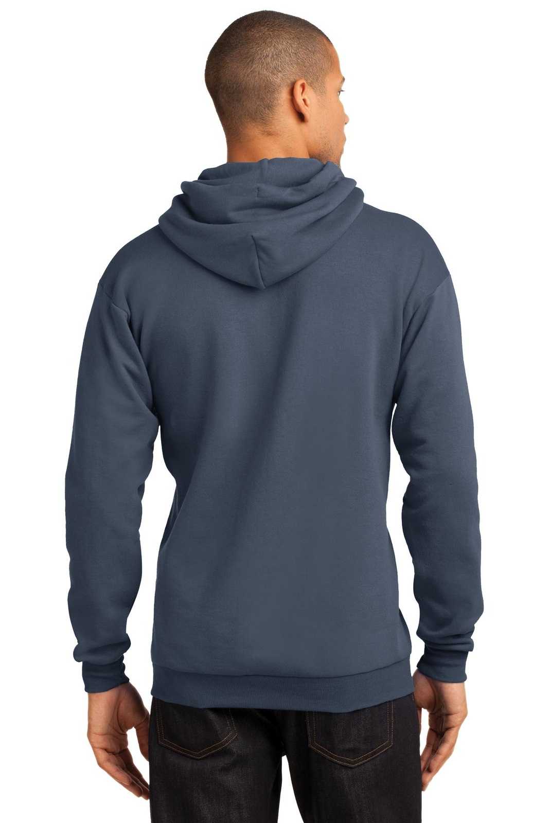Port &amp; Company PC78H Core Fleece Pullover Hooded Sweatshirt - Steel Blue - HIT a Double - 2