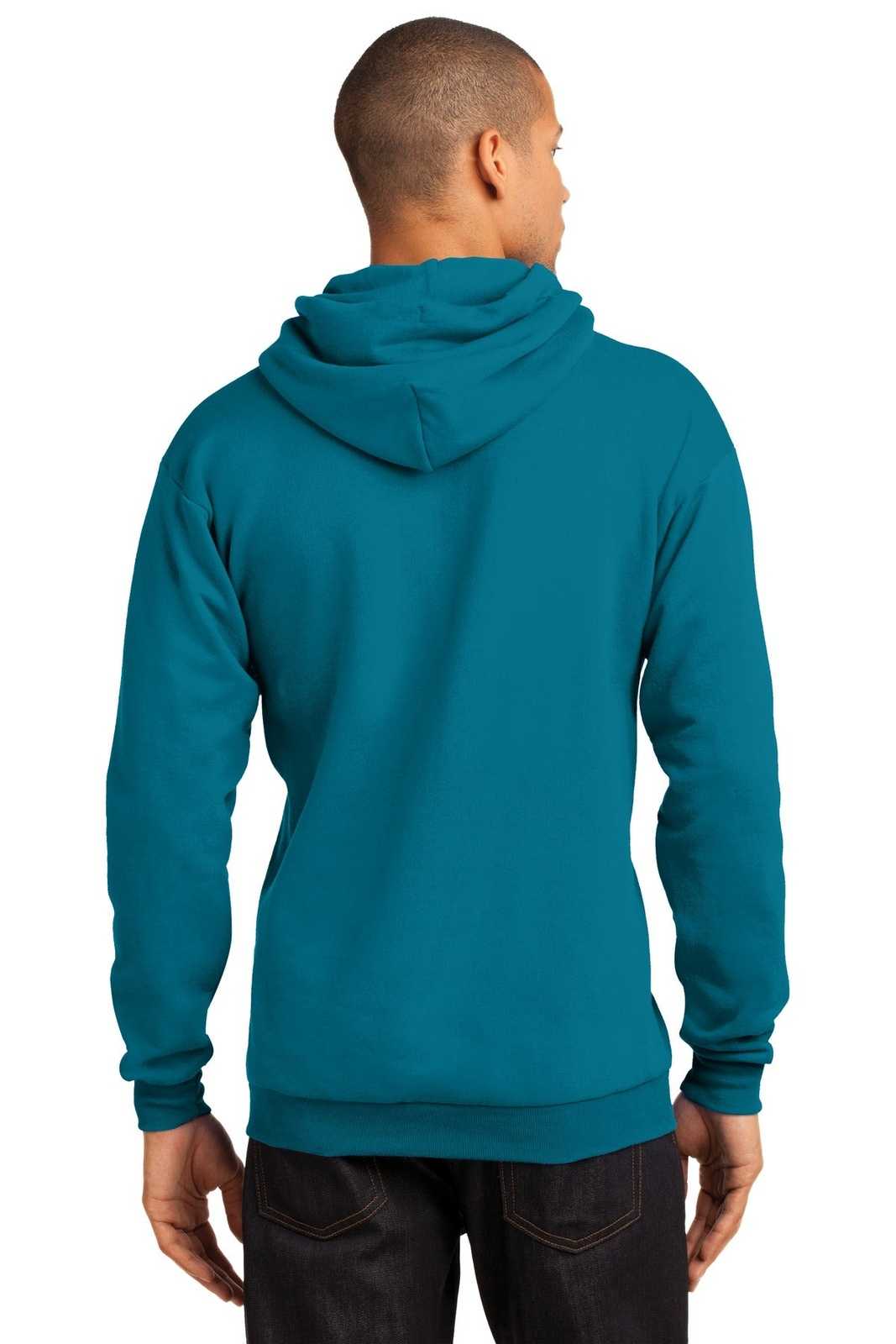 Port &amp; Company PC78H Core Fleece Pullover Hooded Sweatshirt - Teal - HIT a Double - 2