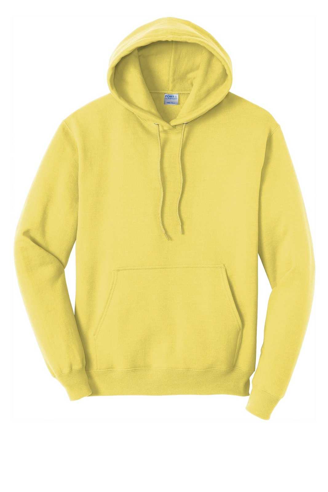 Port &amp; Company PC78H Core Fleece Pullover Hooded Sweatshirt - Yellow - HIT a Double - 5