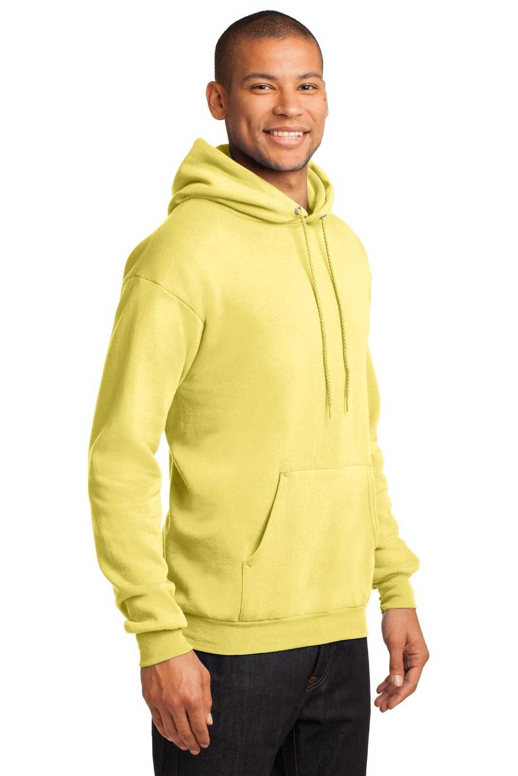 Port &amp; Company PC78H Core Fleece Pullover Hooded Sweatshirt - Yellow - HIT a Double - 4