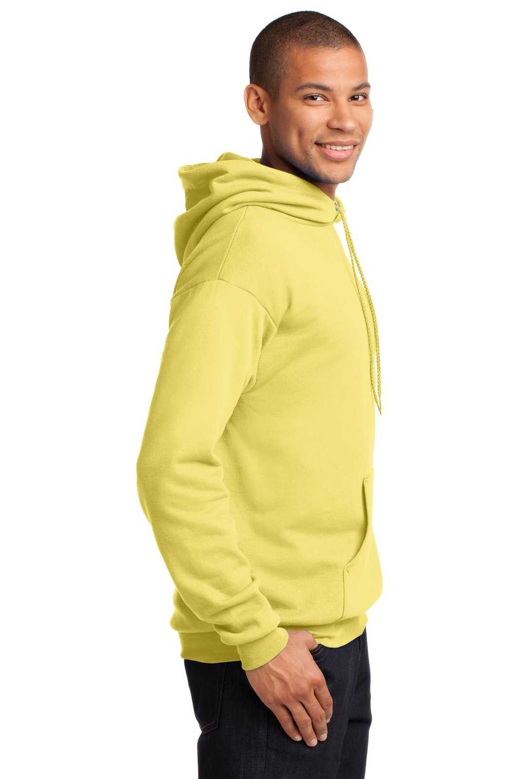 Port &amp; Company PC78H Core Fleece Pullover Hooded Sweatshirt - Yellow - HIT a Double - 3