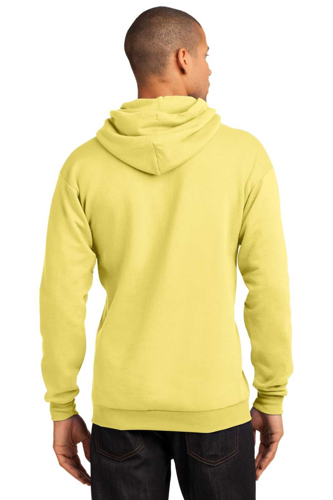 Port &amp; Company PC78H Core Fleece Pullover Hooded Sweatshirt - Yellow - HIT a Double - 2