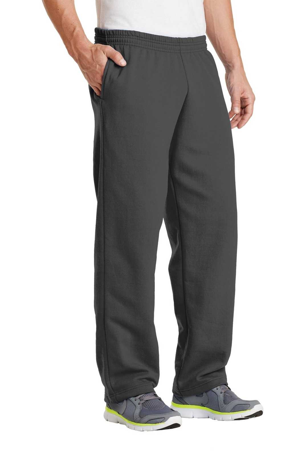Port &amp; Company PC78P Core Fleece Sweatpant with Pockets - Charcoal - HIT a Double - 4