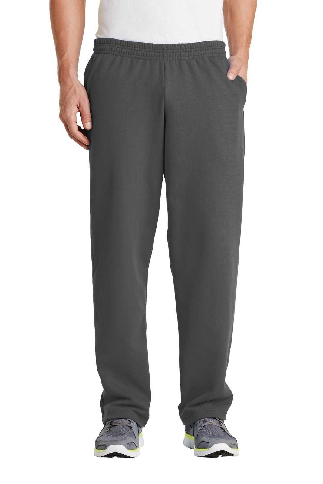 Port &amp; Company PC78P Core Fleece Sweatpant with Pockets - Charcoal - HIT a Double - 1