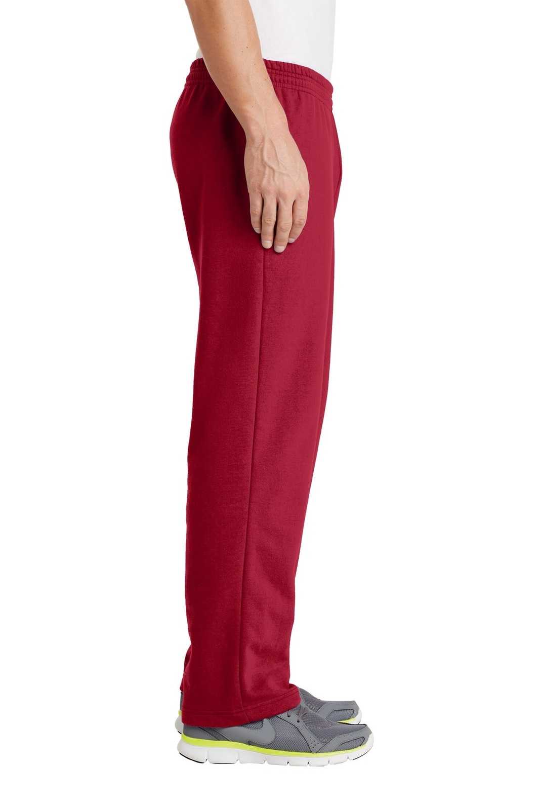 Port &amp; Company PC78P Core Fleece Sweatpant with Pockets - Red - HIT a Double - 3